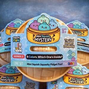 Viral Squishy Bun Mini Mystery Rare Holographic Glitter Dumpling S3 New Sealed